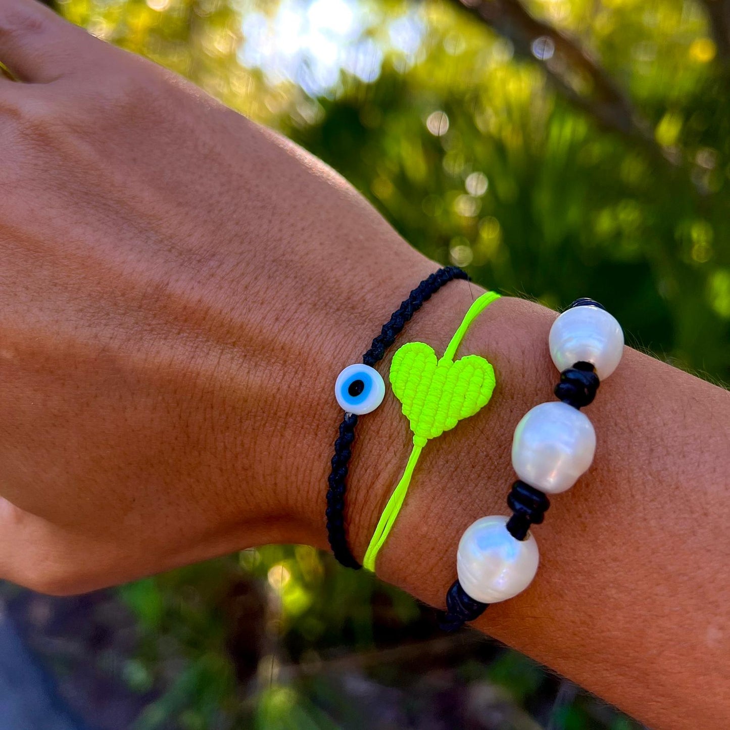 Evil Eye Braided Bead Bracelet