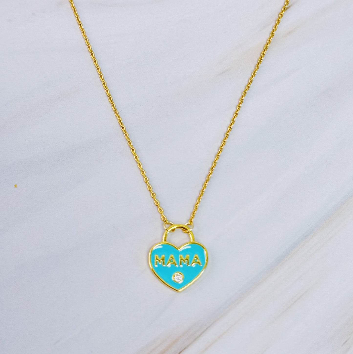 Pastel Locket Mama Necklace