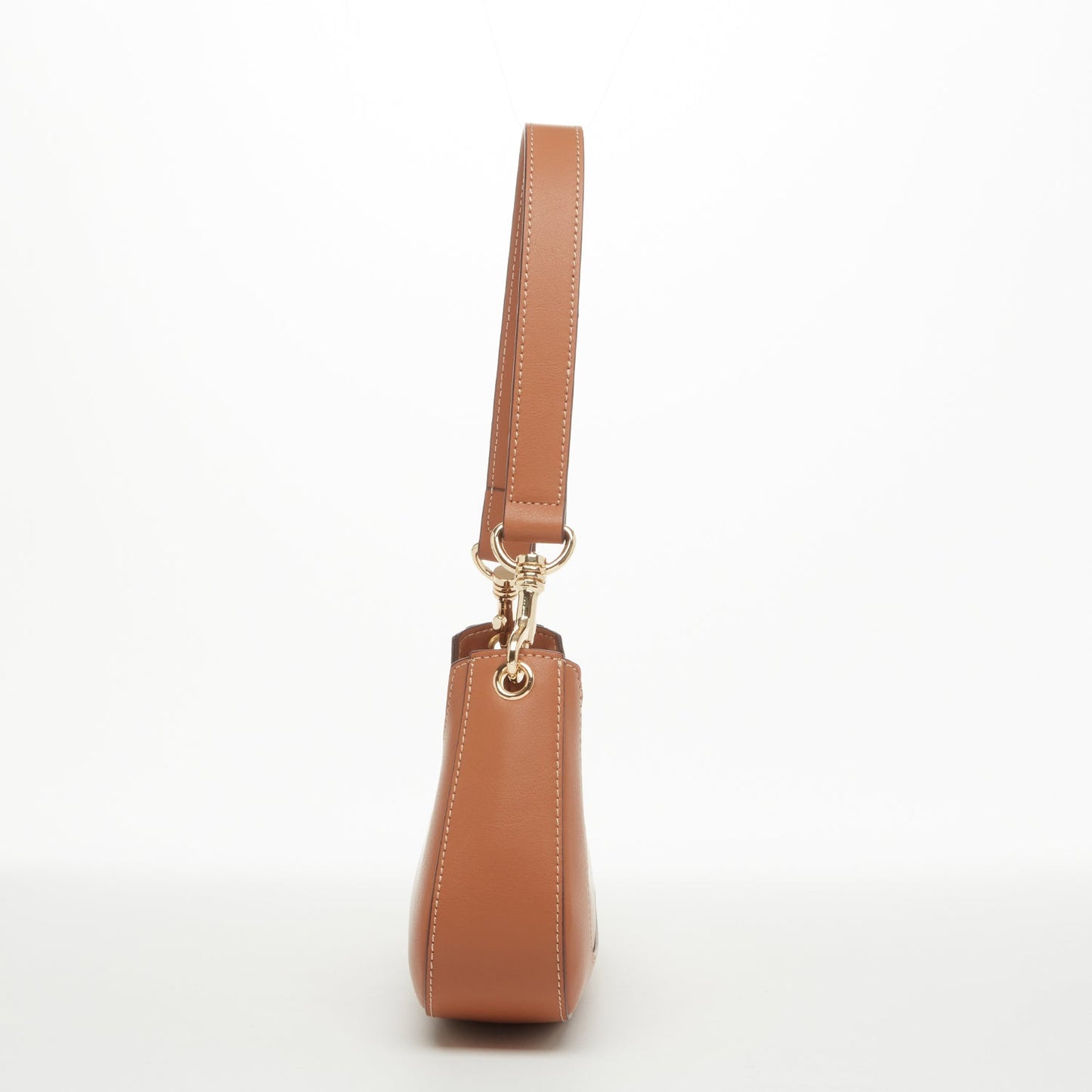 SUSU Leather Baguette Bag Brown Purse 90s Small Shoulder Bag Y2K Underarm Bag Trendy Handbag