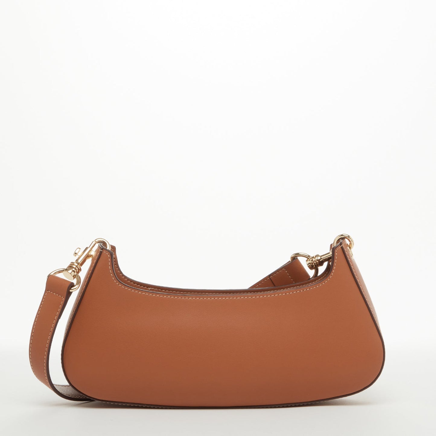 SUSU Leather Baguette Bag Brown Purse 90s Small Shoulder Bag Y2K Underarm Bag Trendy Handbag