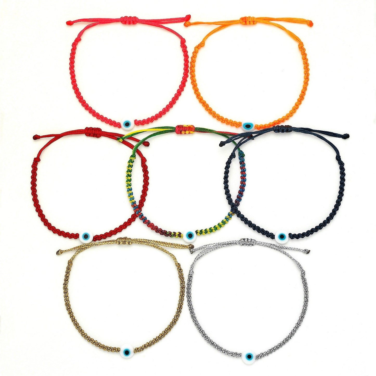 Evil Eye Braided Bead Bracelet