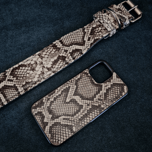 Bestia "Rock Python"  Leather Phone Case